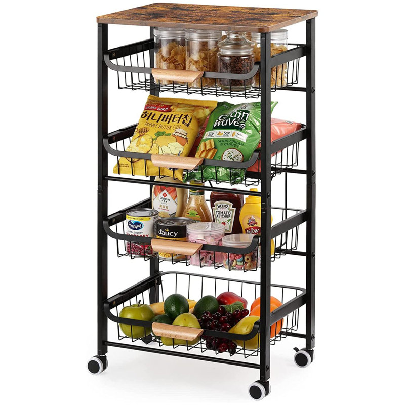 5-Tier Rolling Utility Storage Rack Cart on Wheels deals